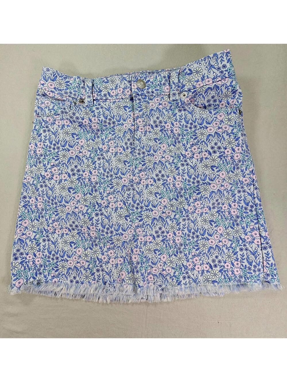 Cat & Jack Pastel Floral Midi Skirt - Size L (10/12)